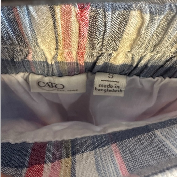 Cato Blue and Cream Plaid Mini Skort NWOT - Picture 6 of 6